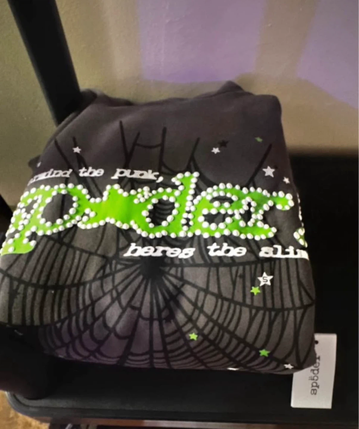 Spider Hoodie Grey Punk V2 - photo 2