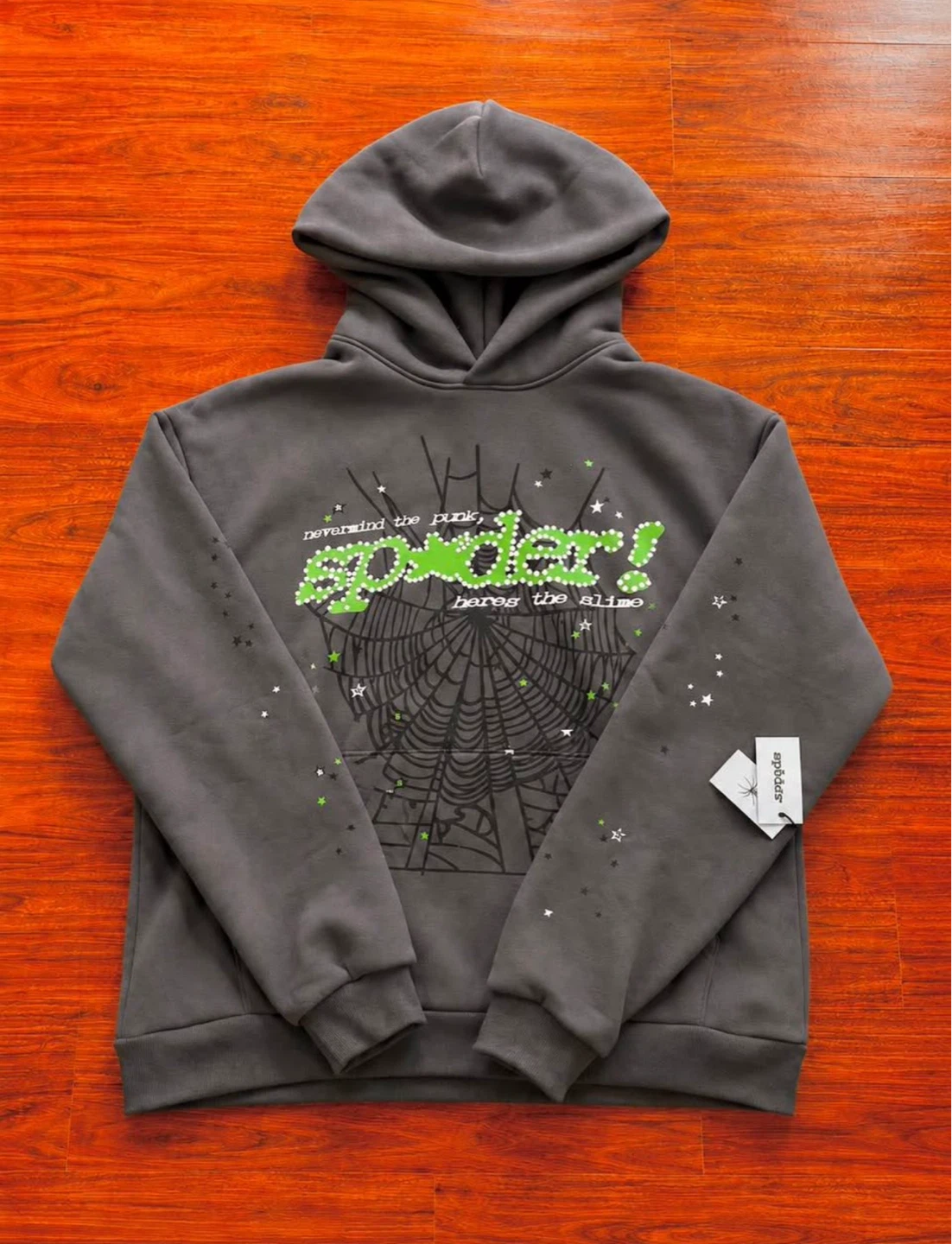 Spider Hoodie Grey Punk V2
