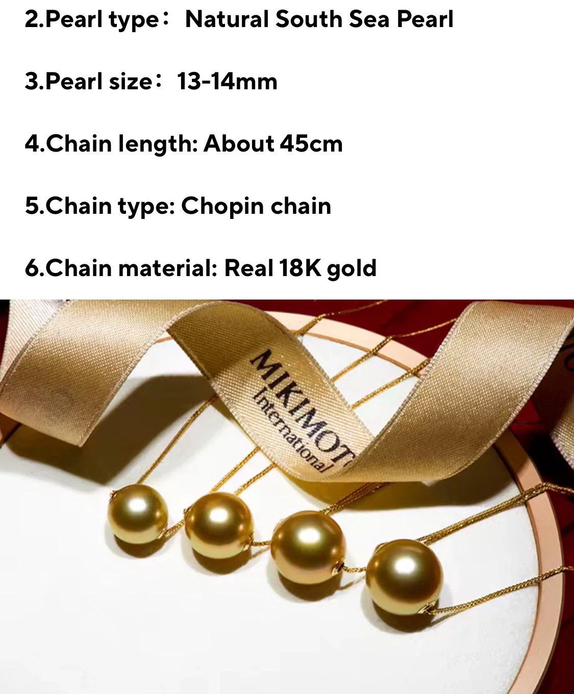 Mikimoto 18K Gold South Sea Pearl Necklace - photo 2