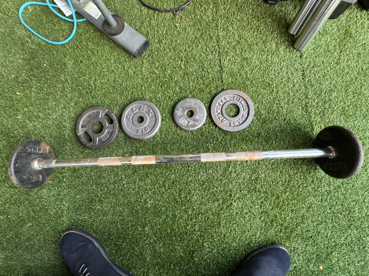 Weight Barbell Set with Dumbbell Plates