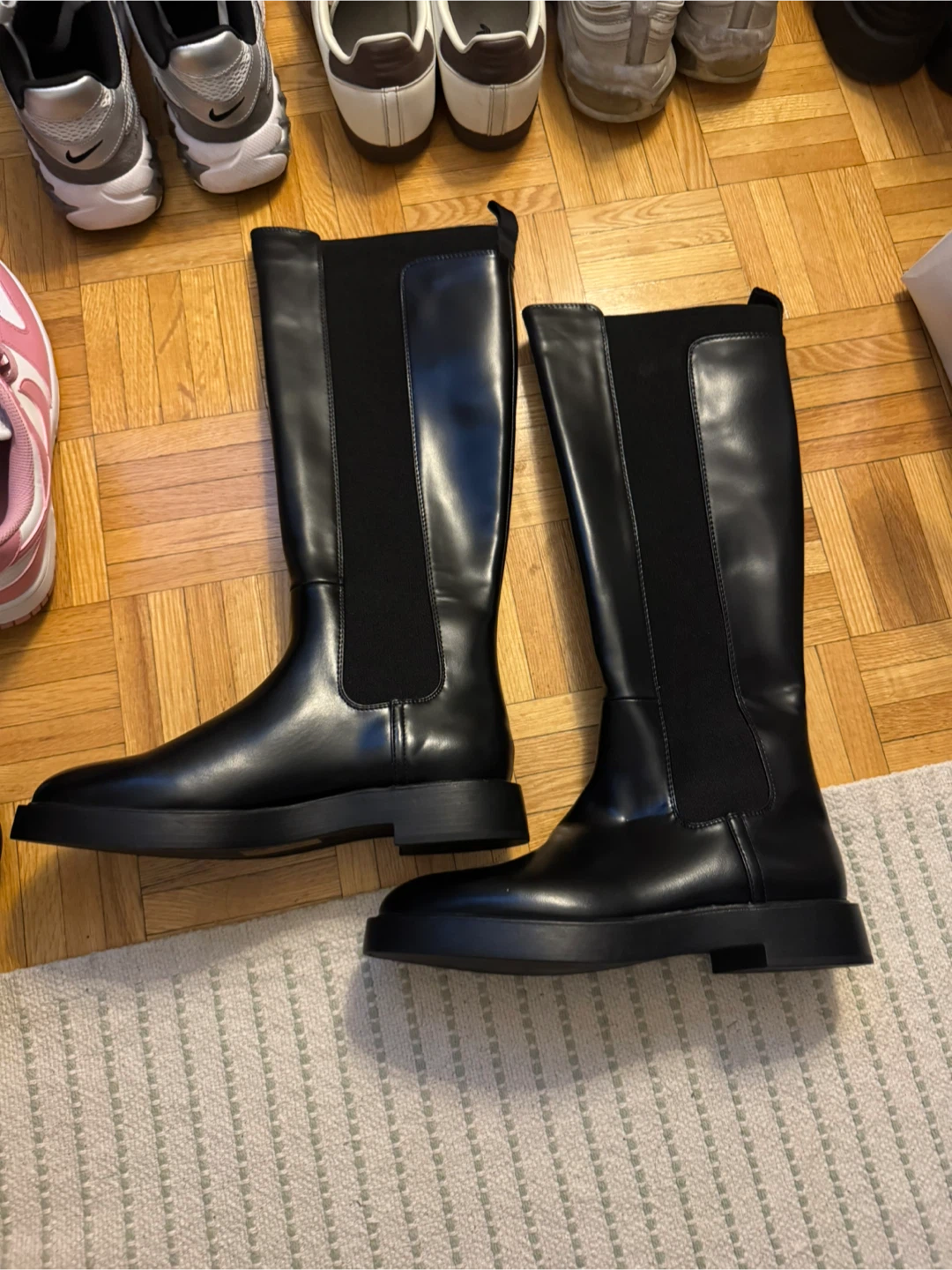H&M Black Knee-High Boots Size 40