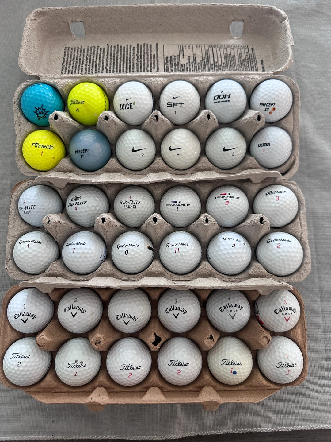 Mixed Golf Balls - Titleist, Callaway, TaylorMade & More