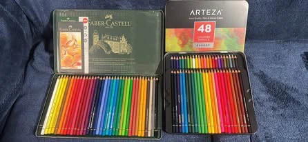 Faber-Castell and Arteza Colored Pencil Sets