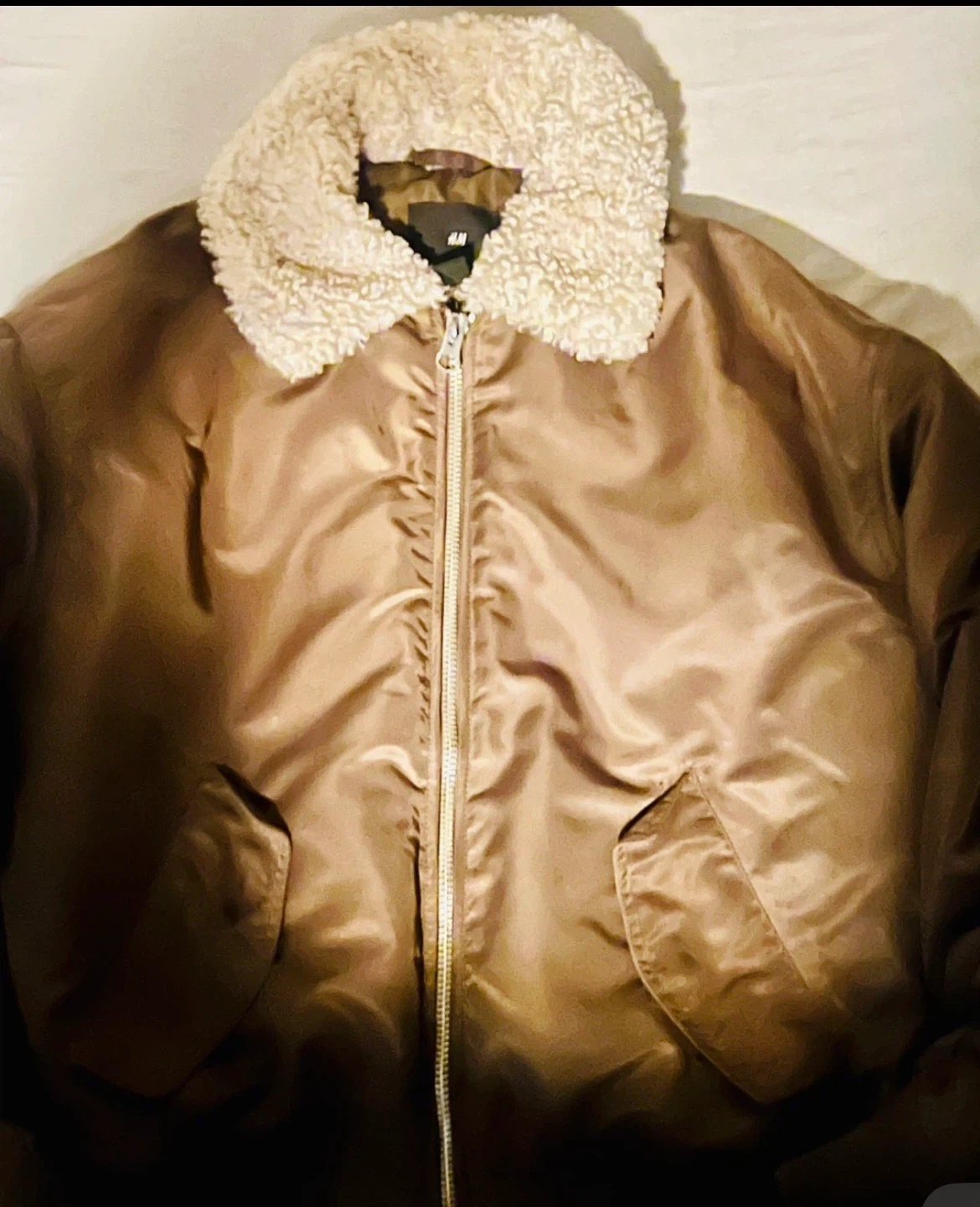 H&M Bomber Jacket with Sherpa Collar