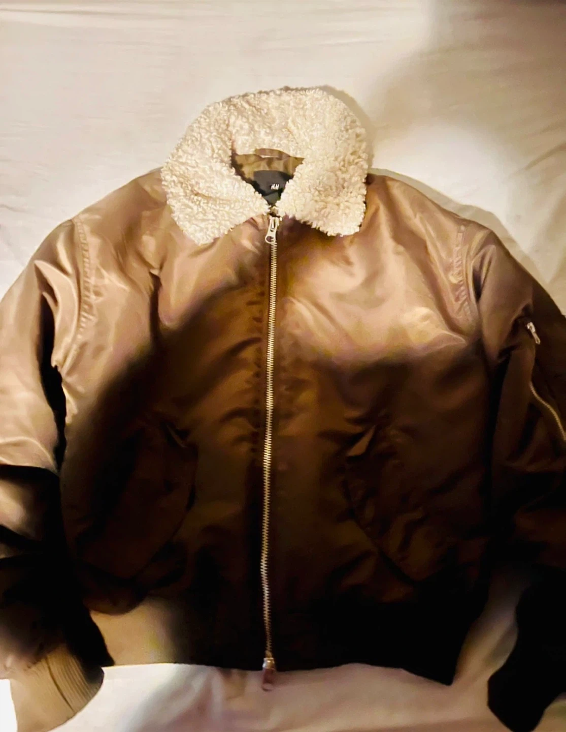 H&M Bomber Jacket with Sherpa Collar - photo 2