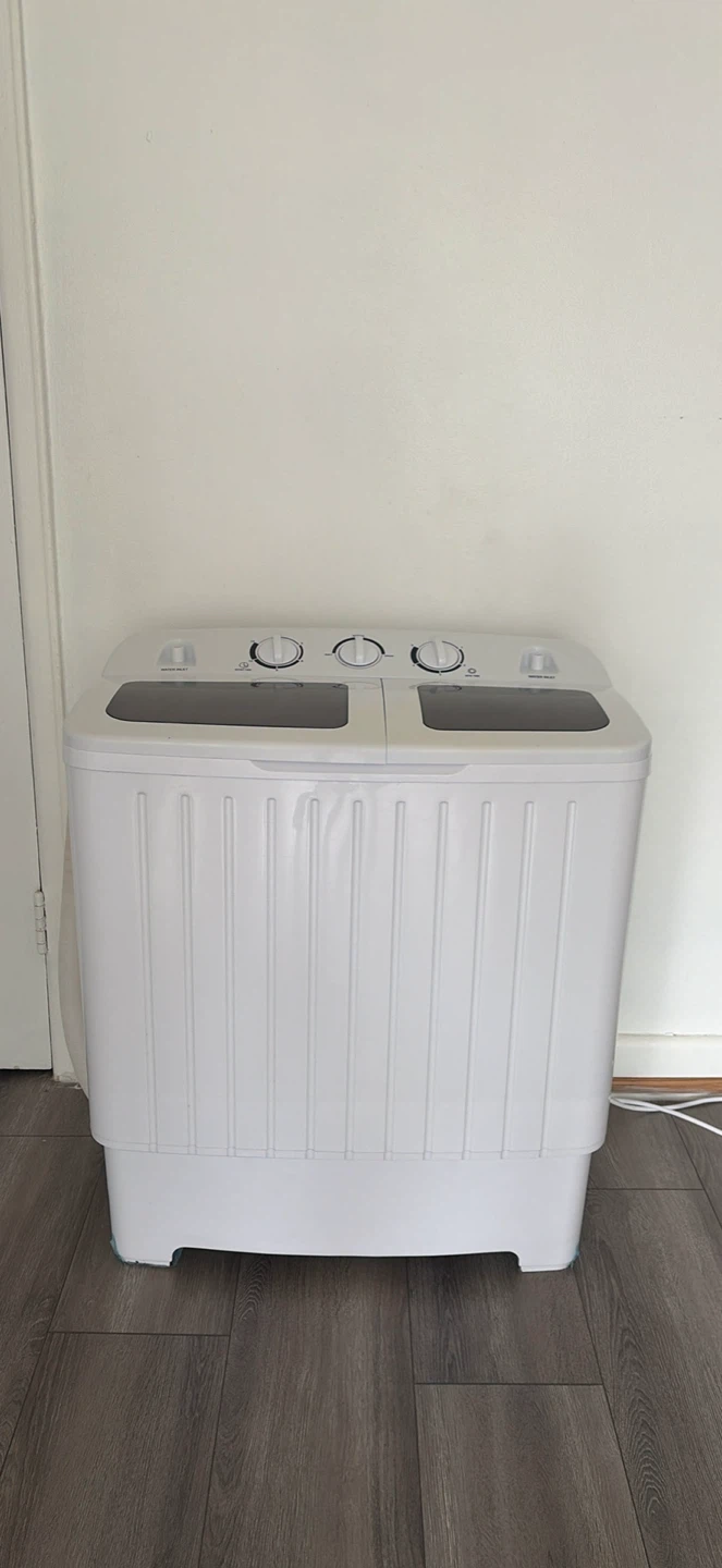 White Portable Twin Tub Washing Machine