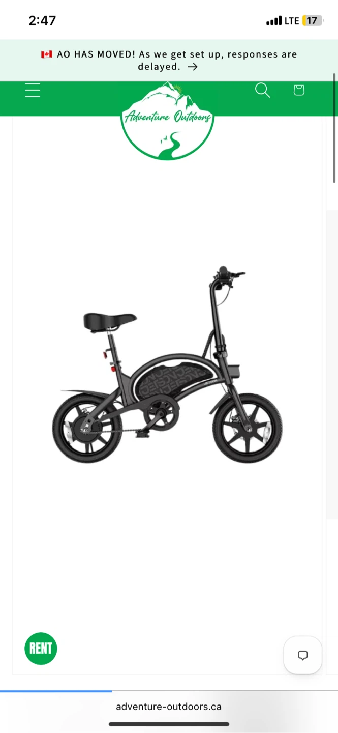 Black Electric Folding Bike
