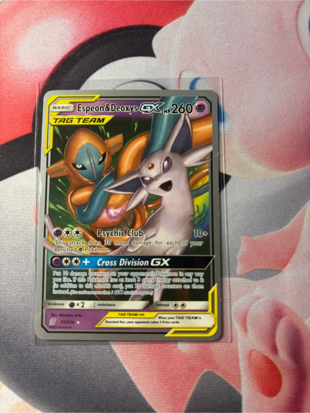 Espeon & Deoxys GX Tag Team Pokémon Card