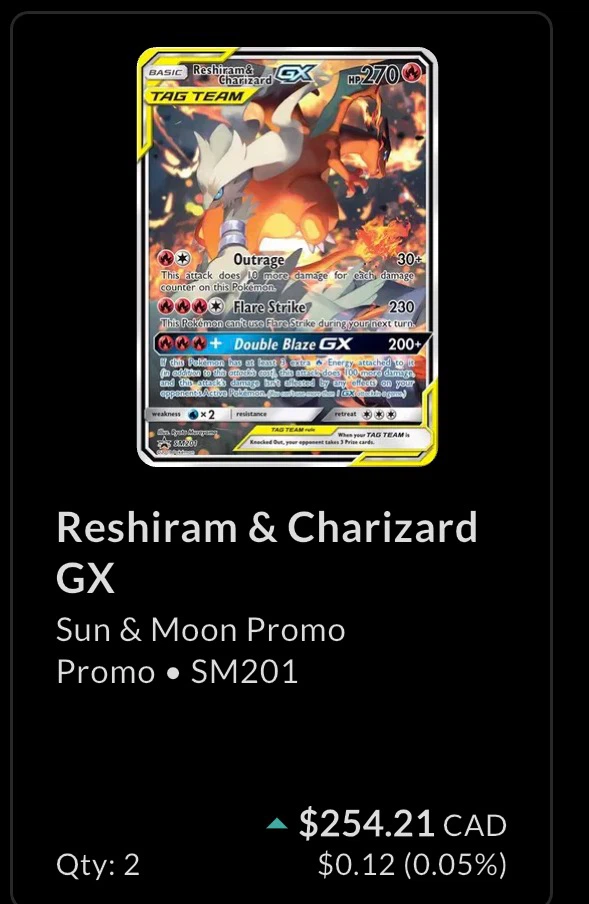Reshiram & Charizard GX Tag Team Pokémon Card - photo 3
