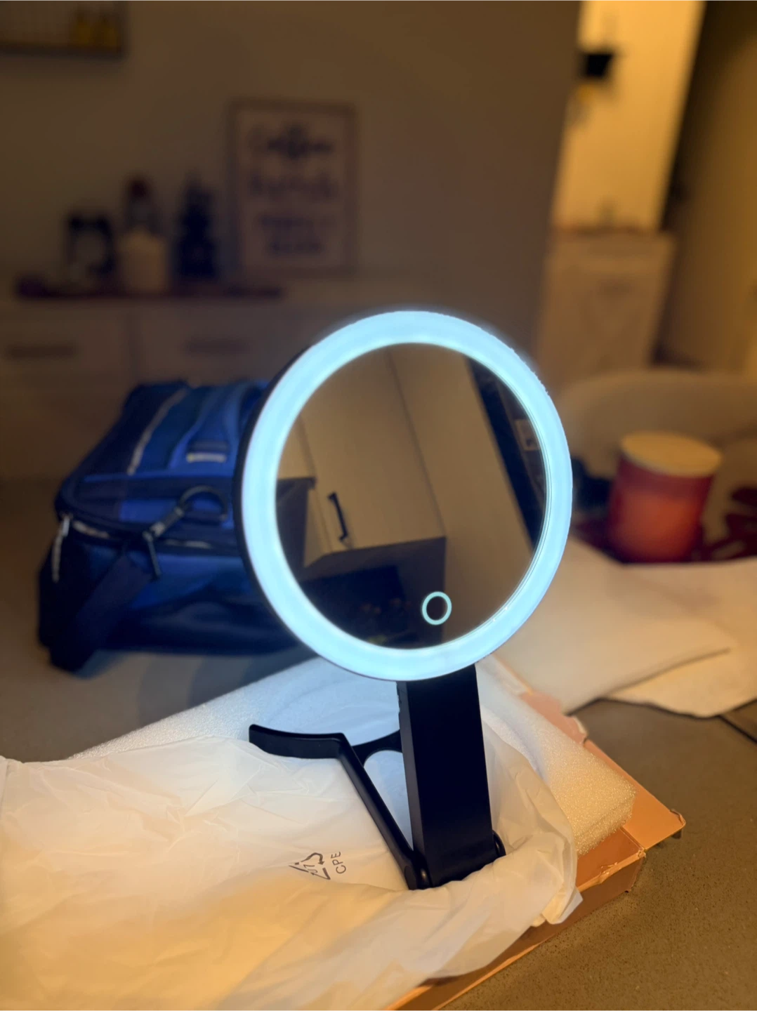 LED Desktop and Handheld Mirror