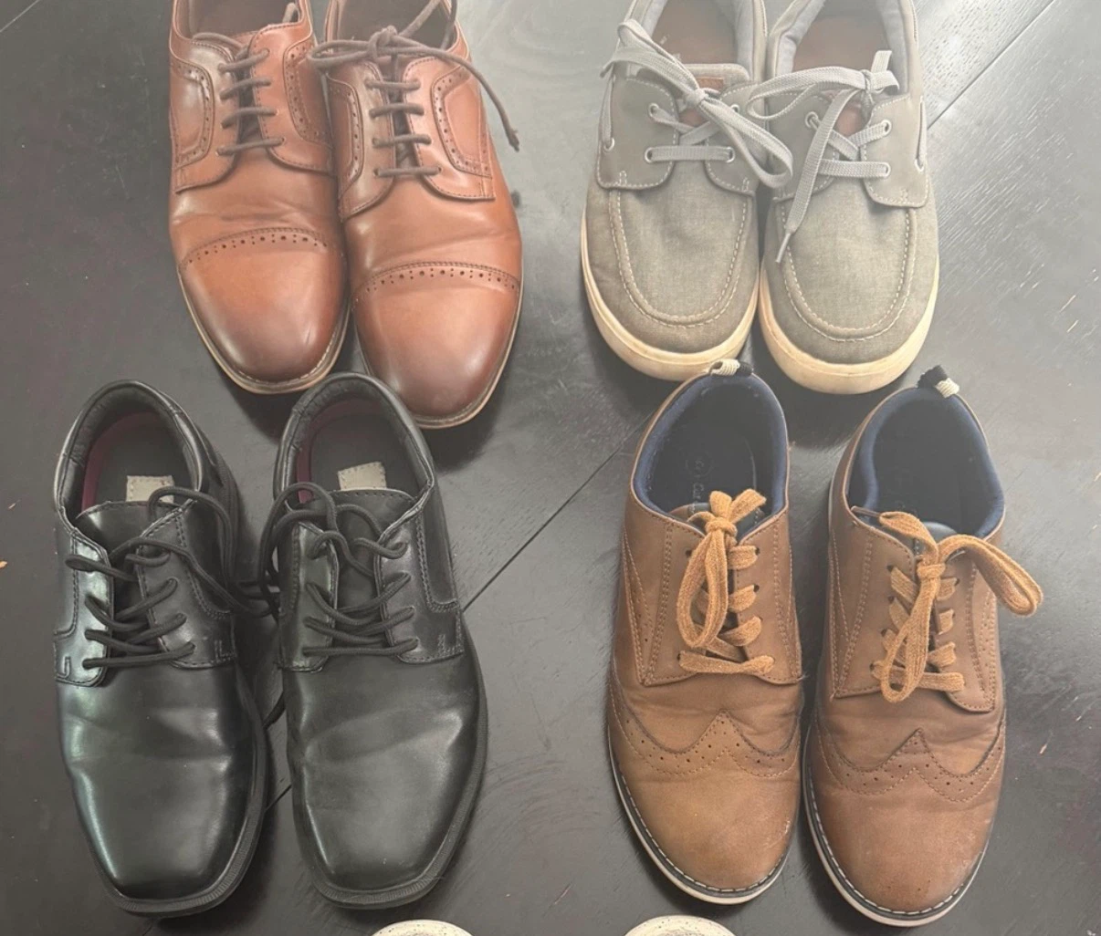 4 PAIR Lot Of Boys Shoes SIZE 5 - Dress &Boat Shoe