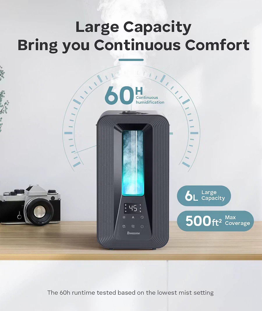 Breezome 6L Ultrasonic Cool Mist Humidifier