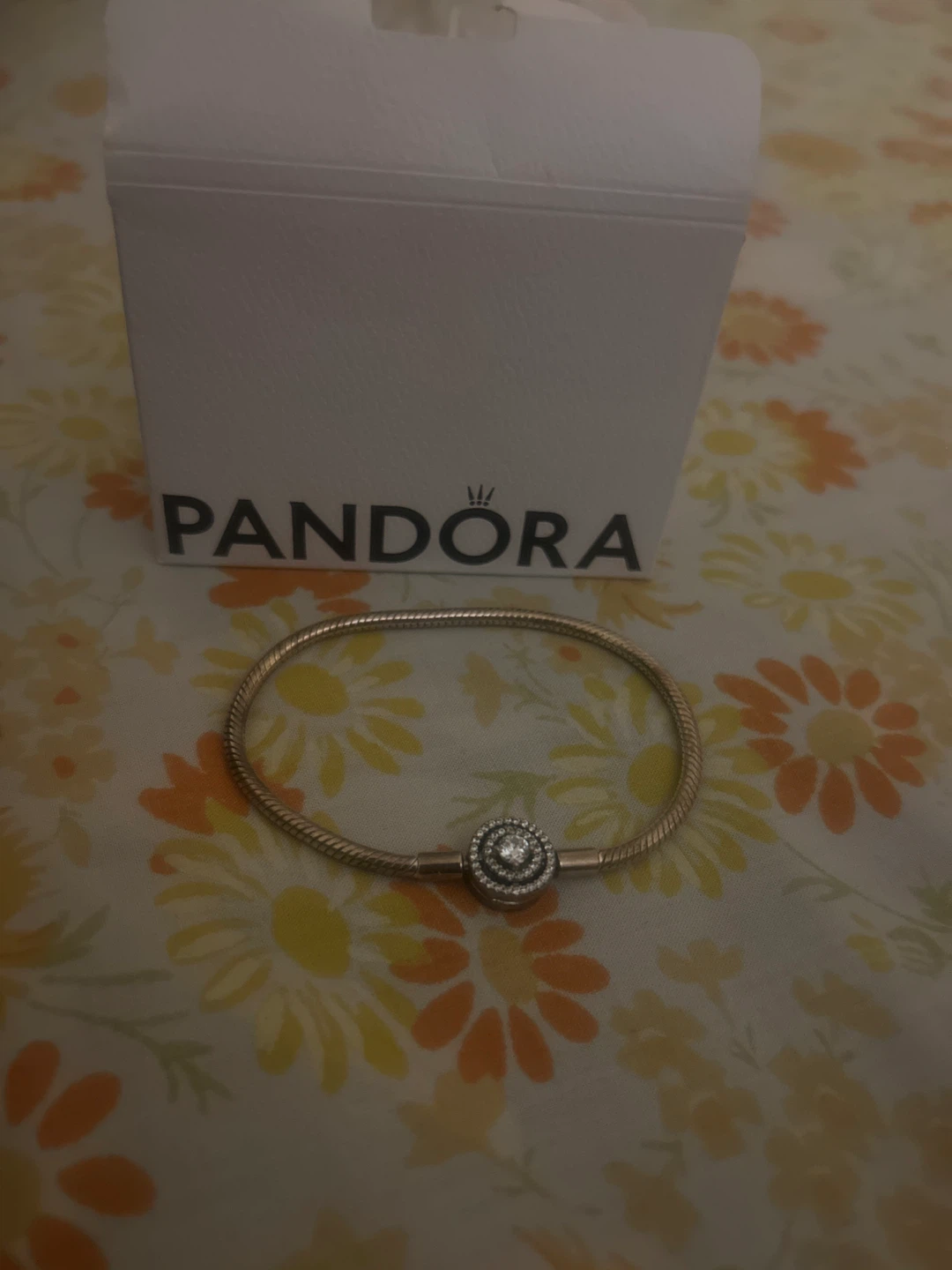 Pandora Sterling Silver Bracelet with Cubic Zirconia Clasp