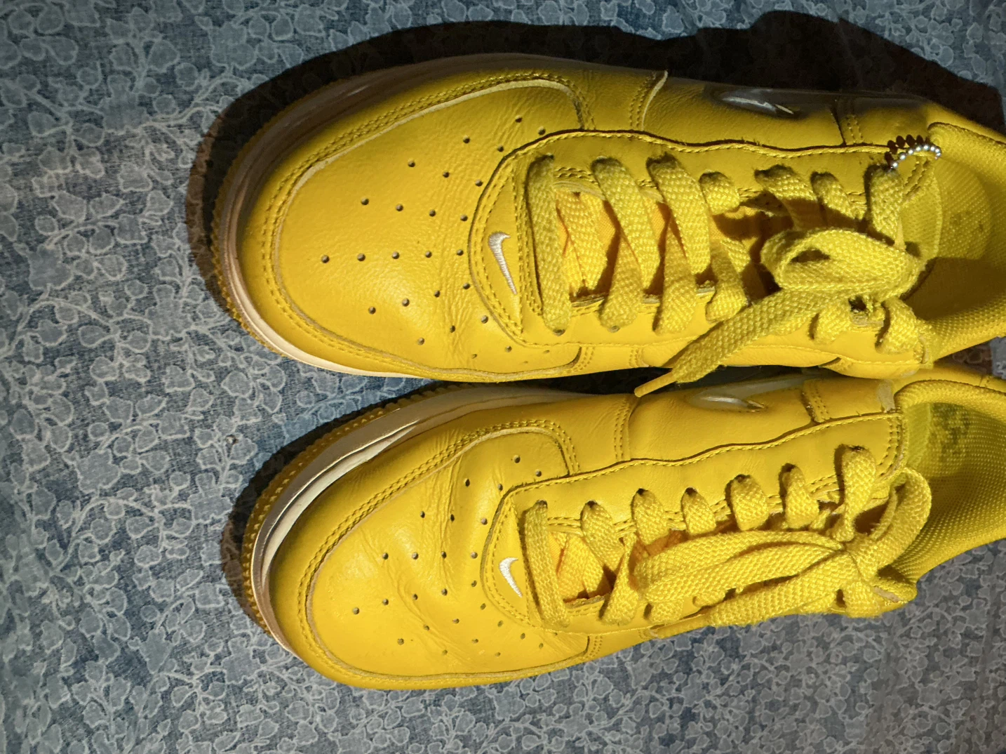 Yellow Nike Air Force 1 Sneakers - photo 4