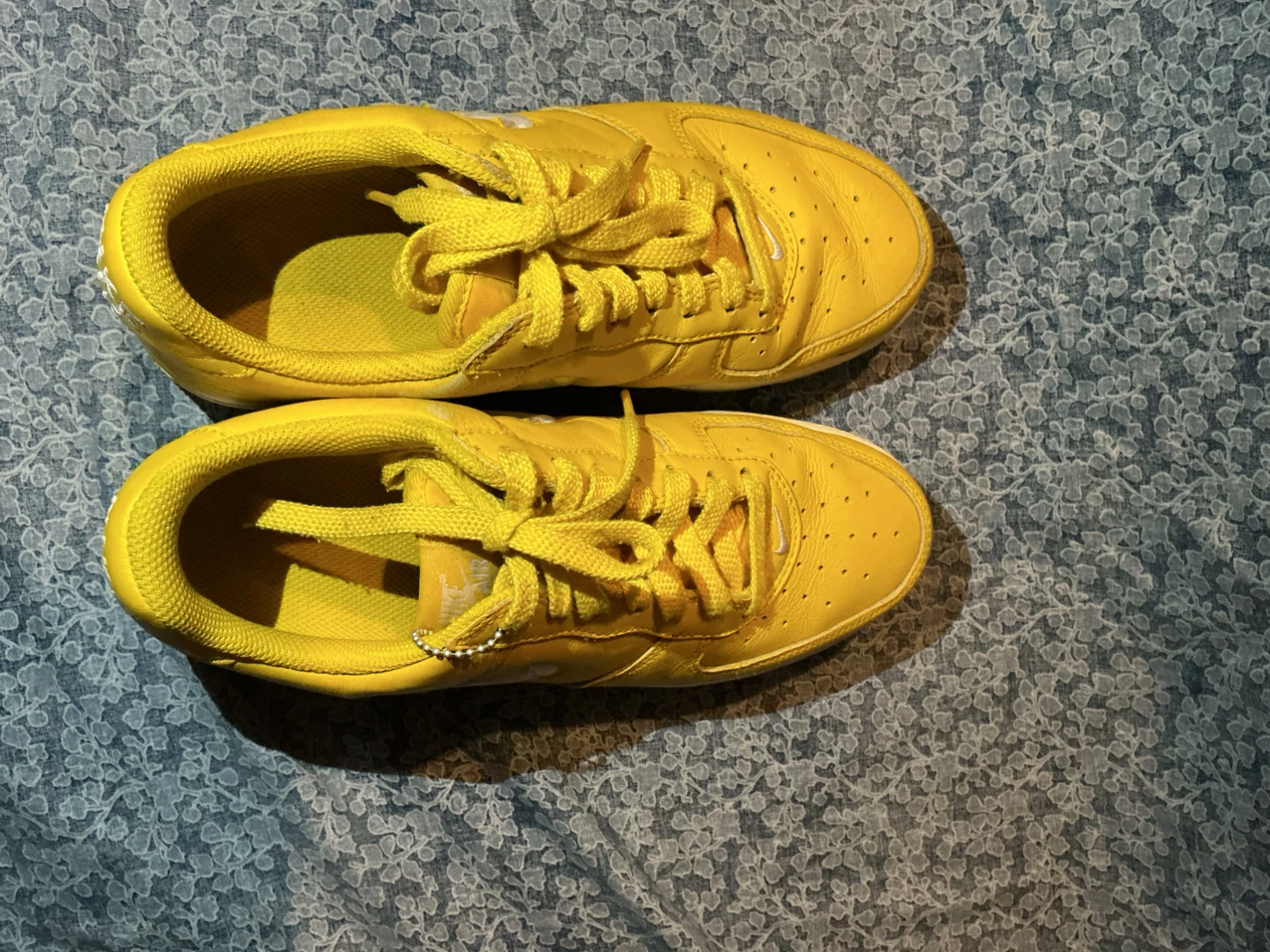 Yellow Nike Air Force 1 Sneakers - photo 5