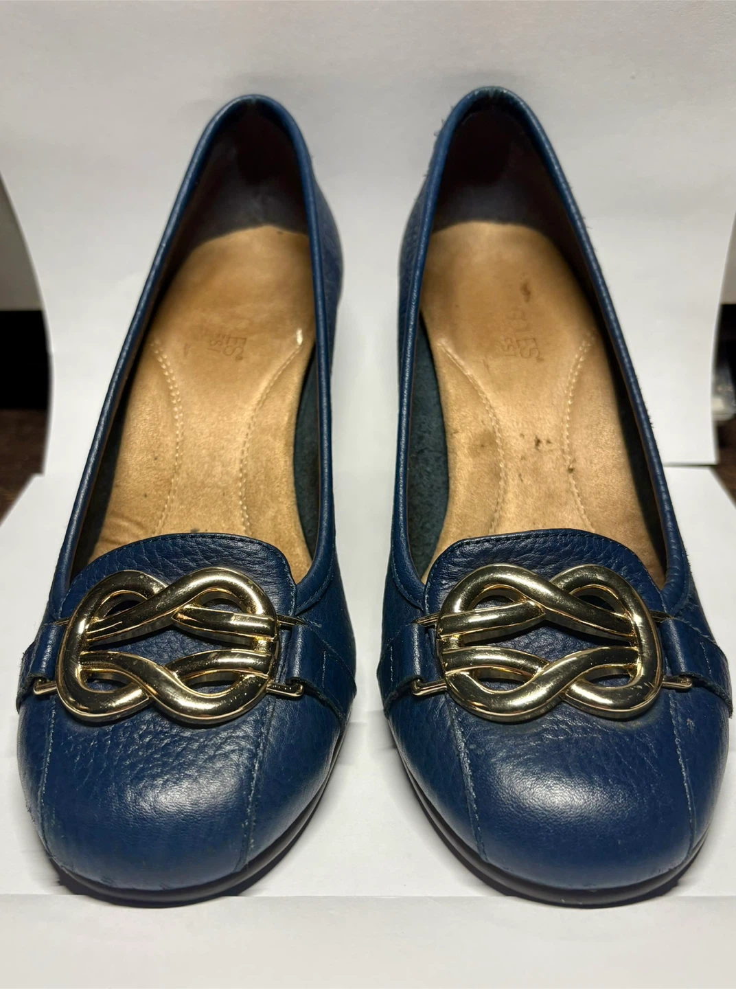 Aerosoles Navy Blue Heeled Loafers