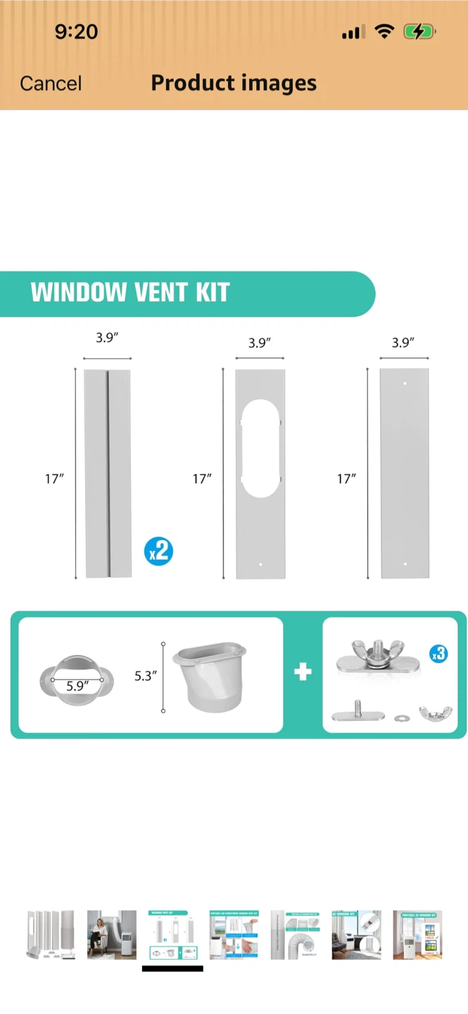 New-Portable AC Window Vent Kit - photo 2