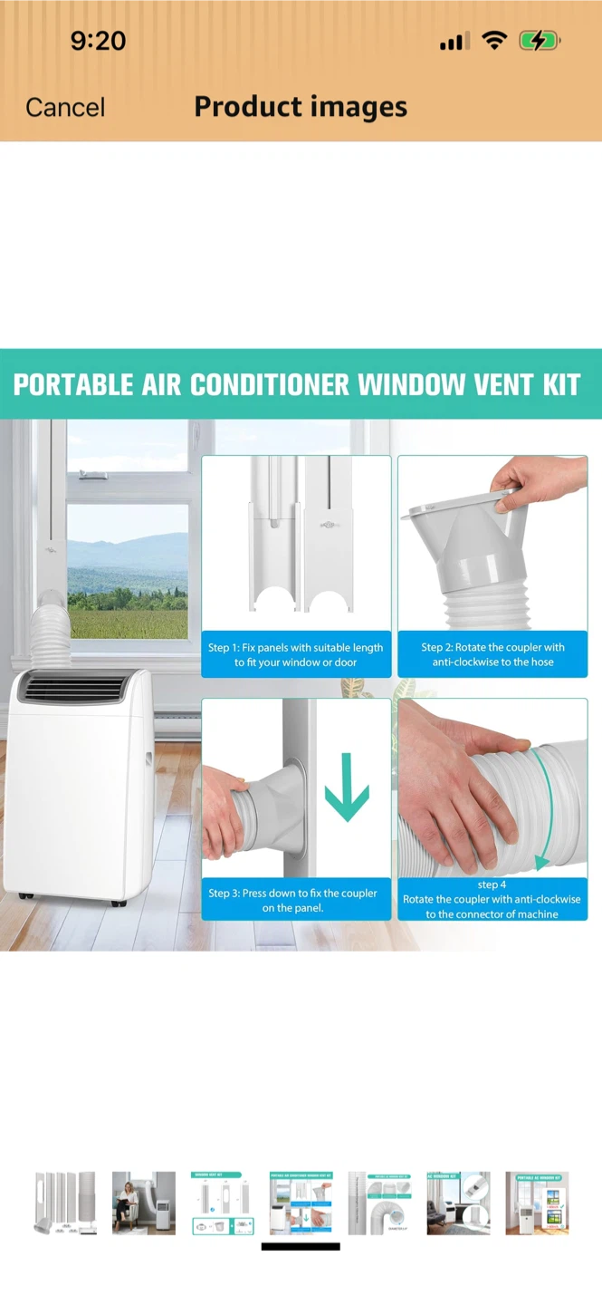 New-Portable AC Window Vent Kit - photo 5