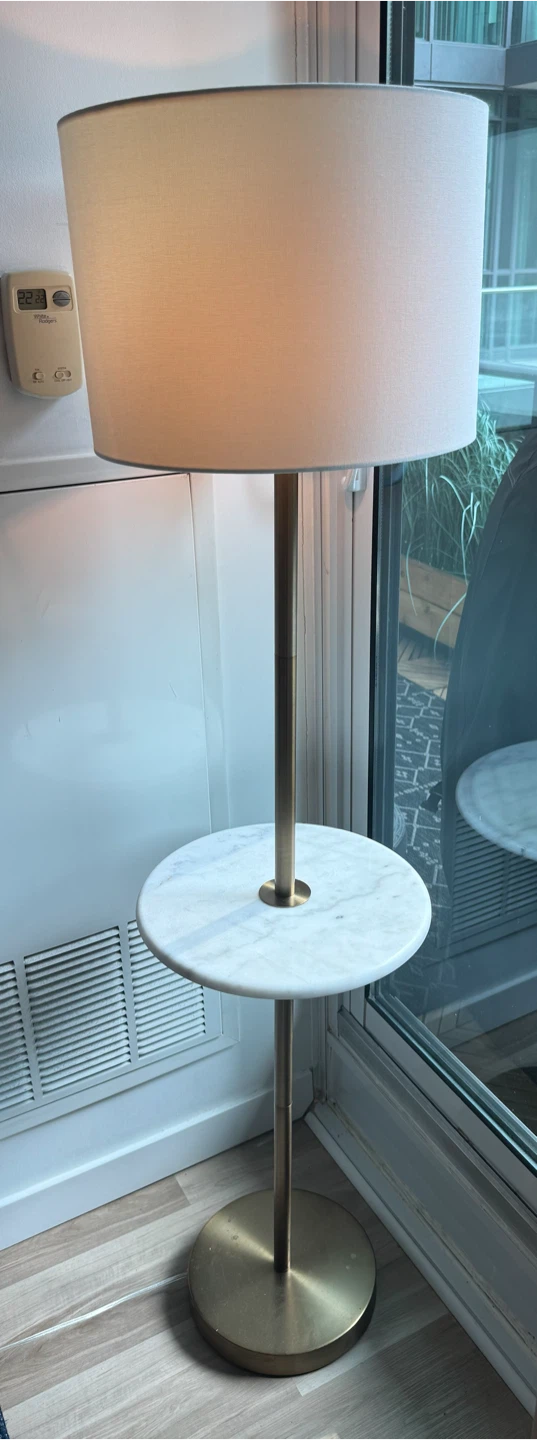 Brass and Marble Floor Lamp