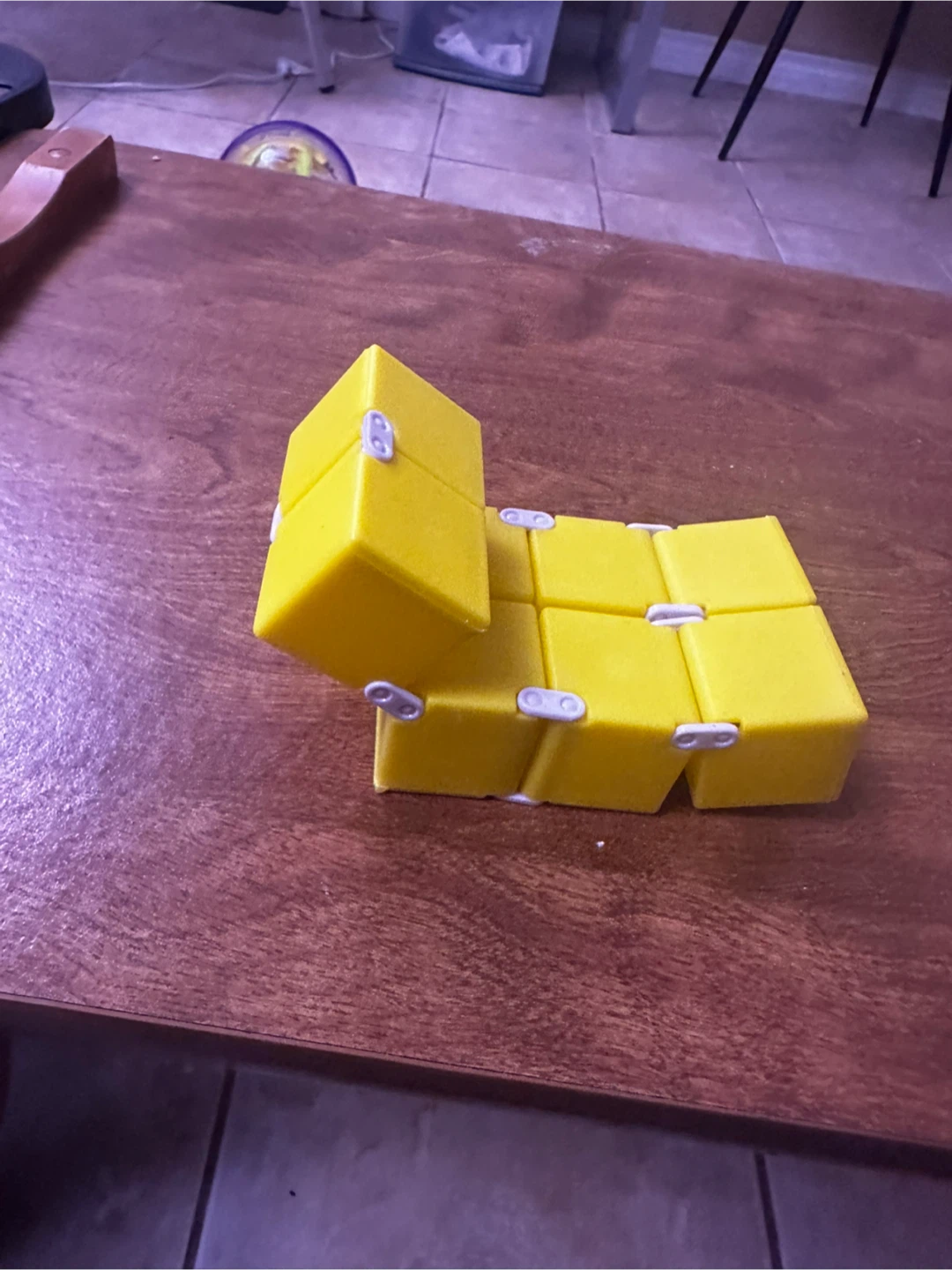 Yellow Infinity Cube Fidget Toy - photo 2