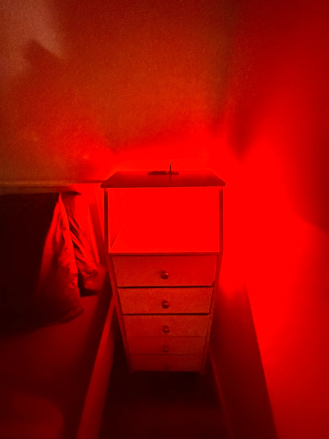 White 5-Drawer Storage Unit with led light and Gold Knobs - photo 2