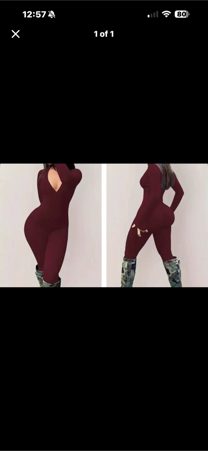 Brand New Burgundy Long Sleeve Bodysuit. Size small
