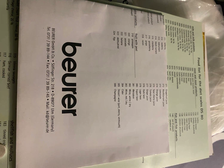 Beurer DS 80 Nutritional Diet Scale - photo 3