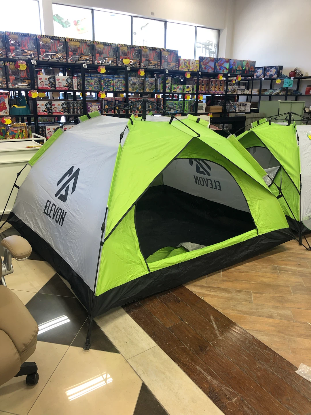 Elevon Camping Tent Green and White - photo 2