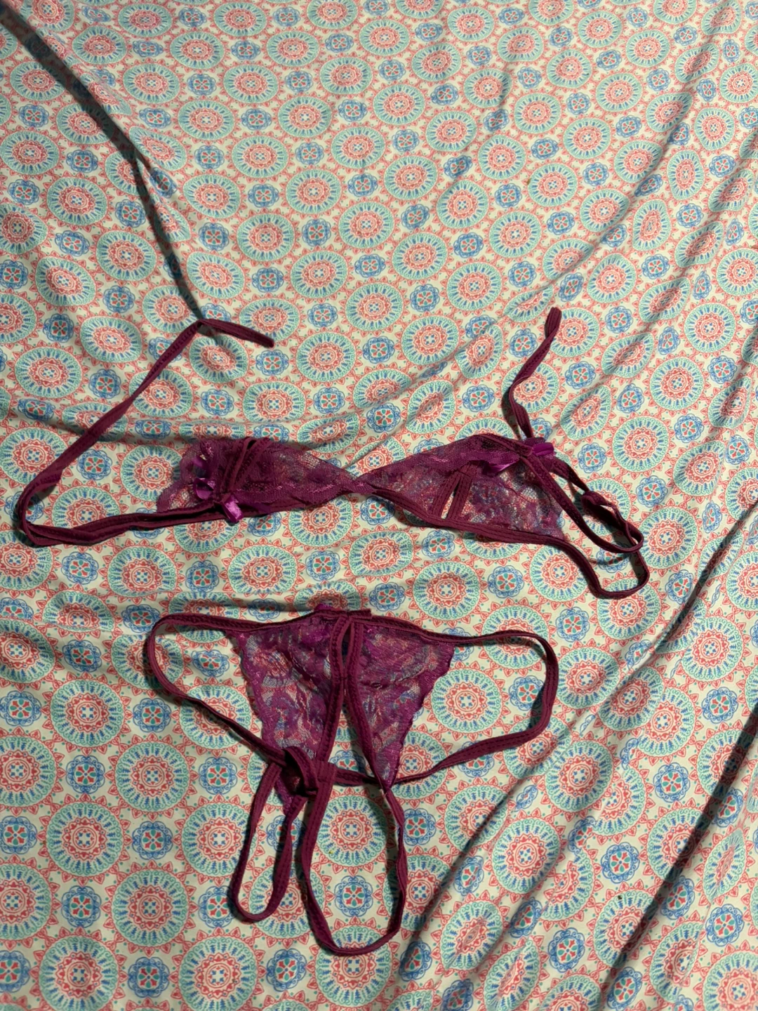 Purple Lace Lingerie Set