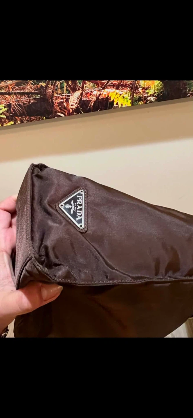Prada Brown Nylon Handbag