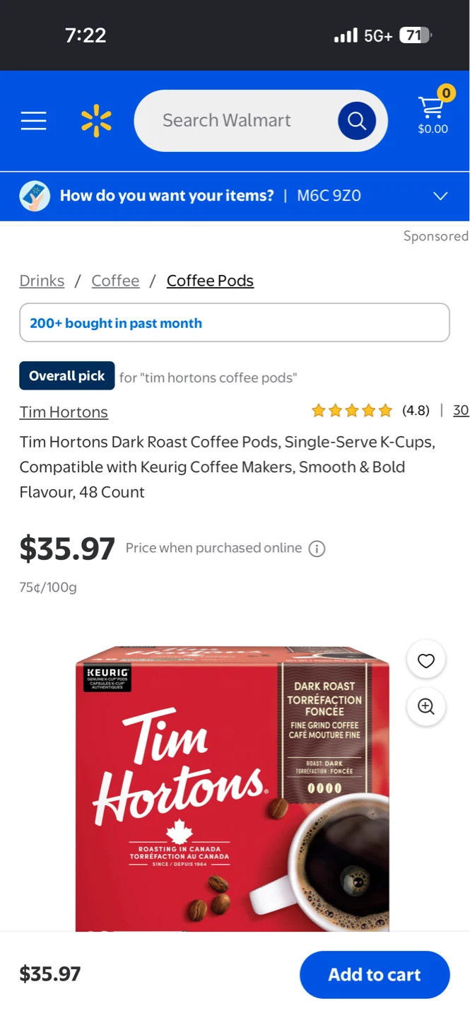 Tim Hortons Original Blend Coffee Pods, 48 Count - photo 2