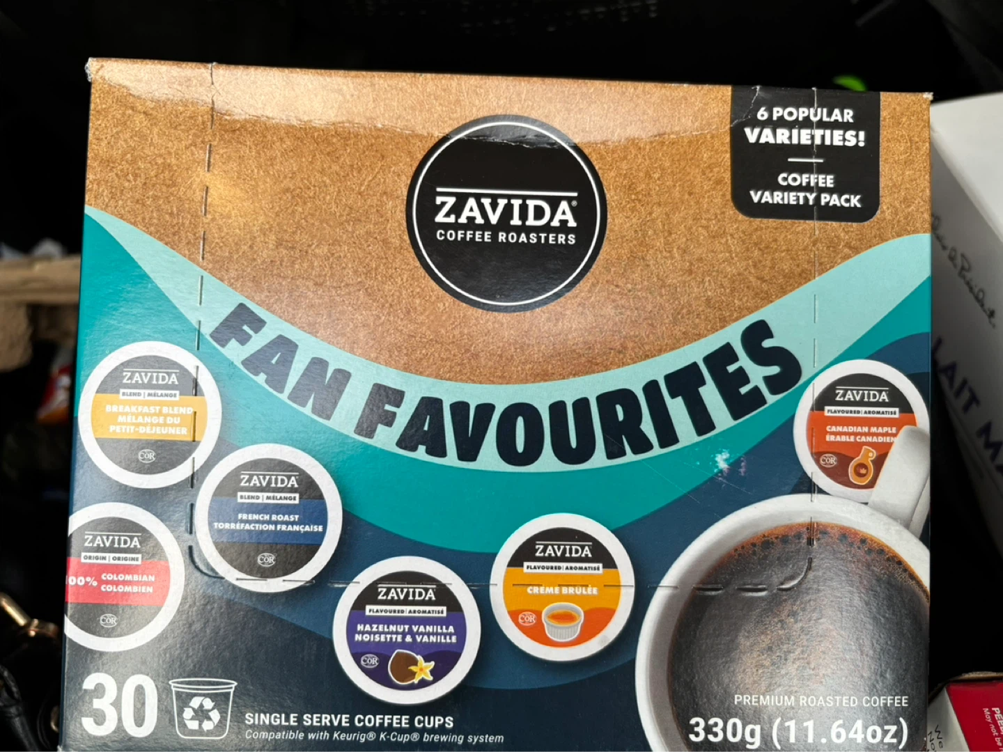 Zavida Fan Favourites K-Cup Compatible Variety Pack (30 pods)