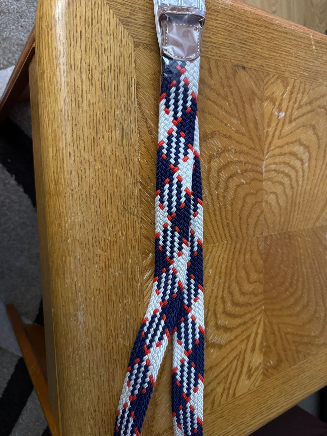 Braided Belt - Navy, White, Red 120cm / 47” - photo 3