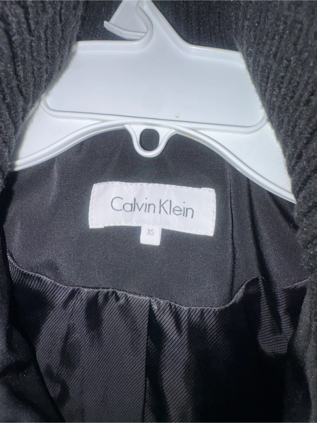Calvin Klein Women's Black Coat XS- Double Zipper - photo 3