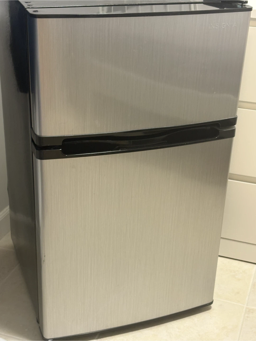 Insignia Stainless Steel Compact Fridge