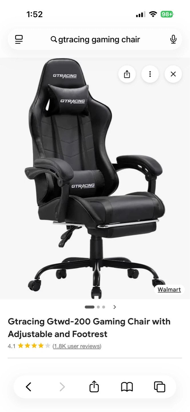 GTRACING Gaming Chair with Footrest