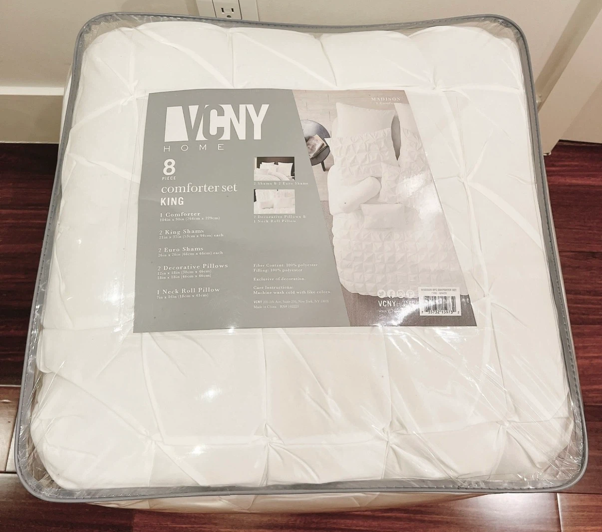(New)VCNY Home 8-Piece King Comforter Set