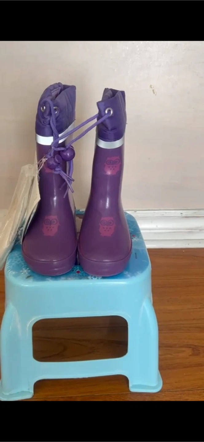 Kids Purple & Pink Rain Boots