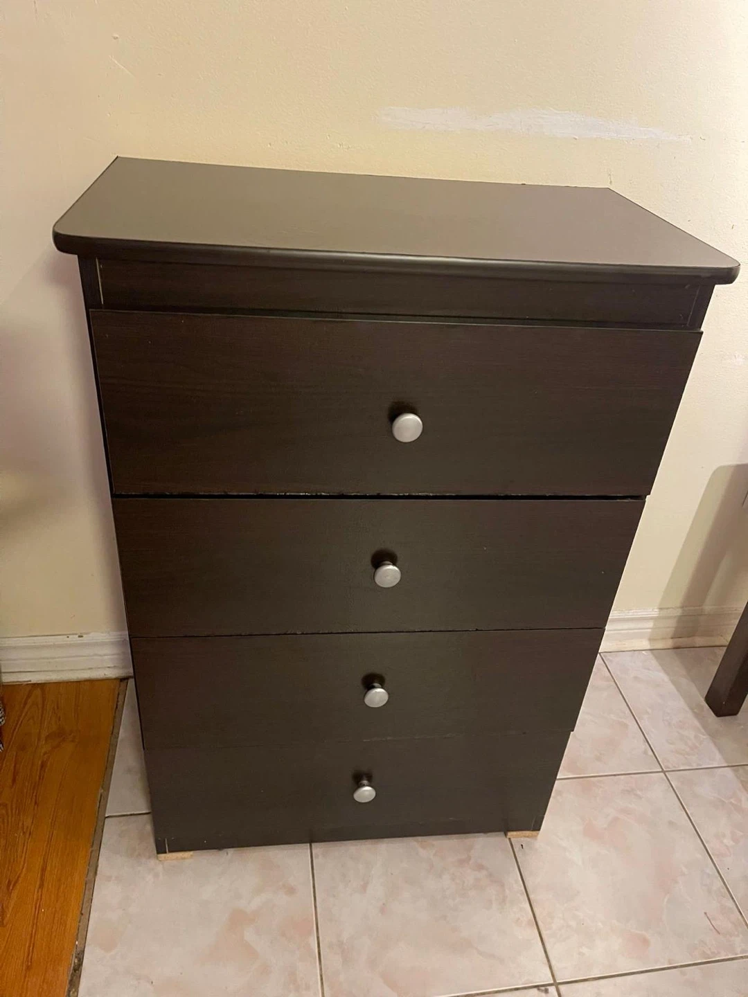 Dark Brown 4-Drawer Dresser - photo 2