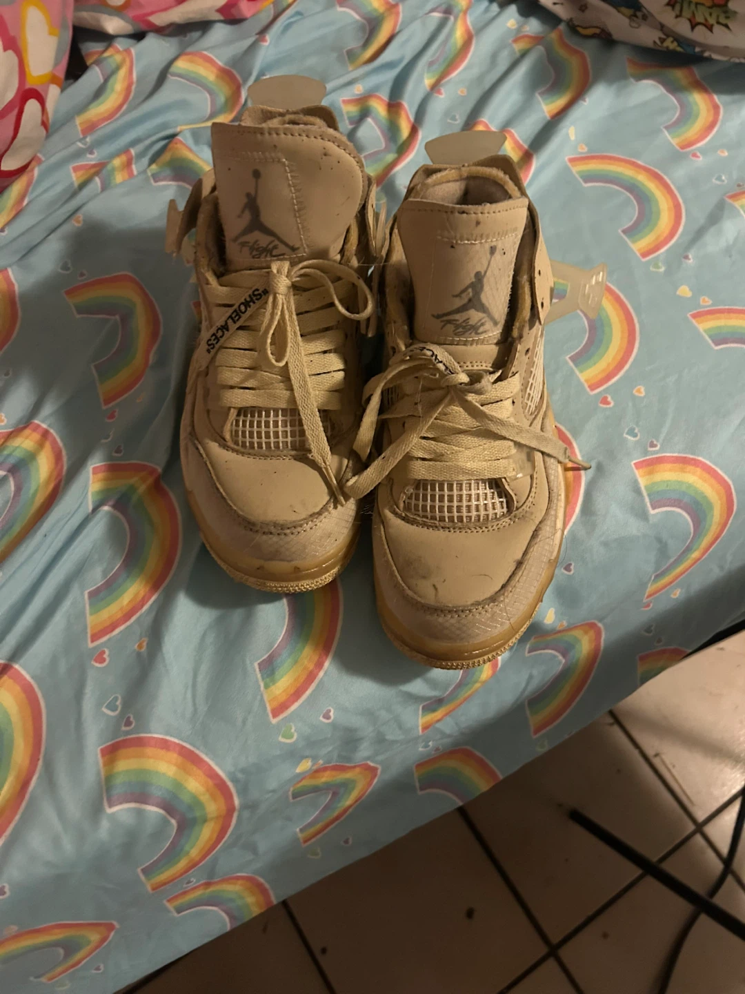 Air Jordan 4 Off-White Sneakers - photo 2