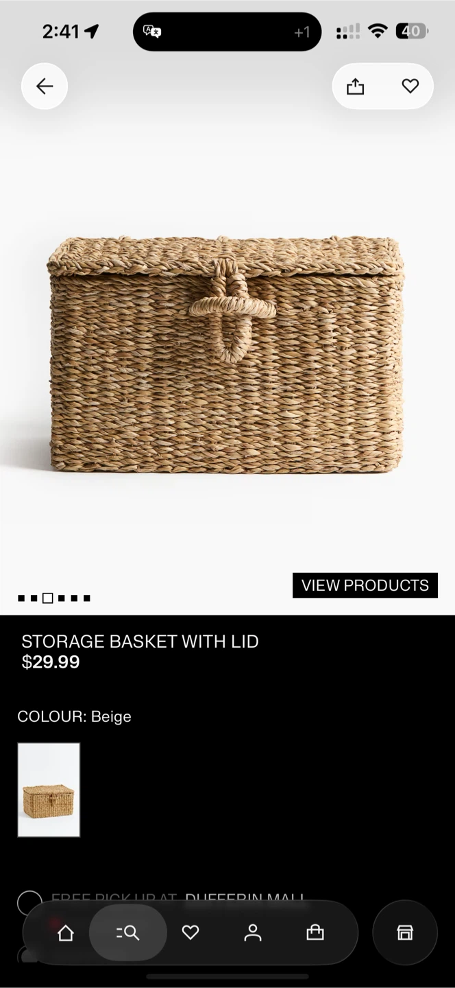 H&M Storage Basket with Lid - Beige - photo 2