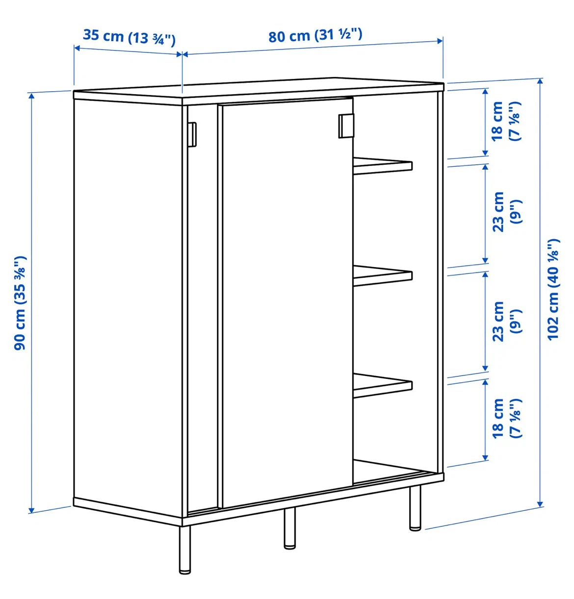 IKEA Cabinet with Sliding Doors - photo 2