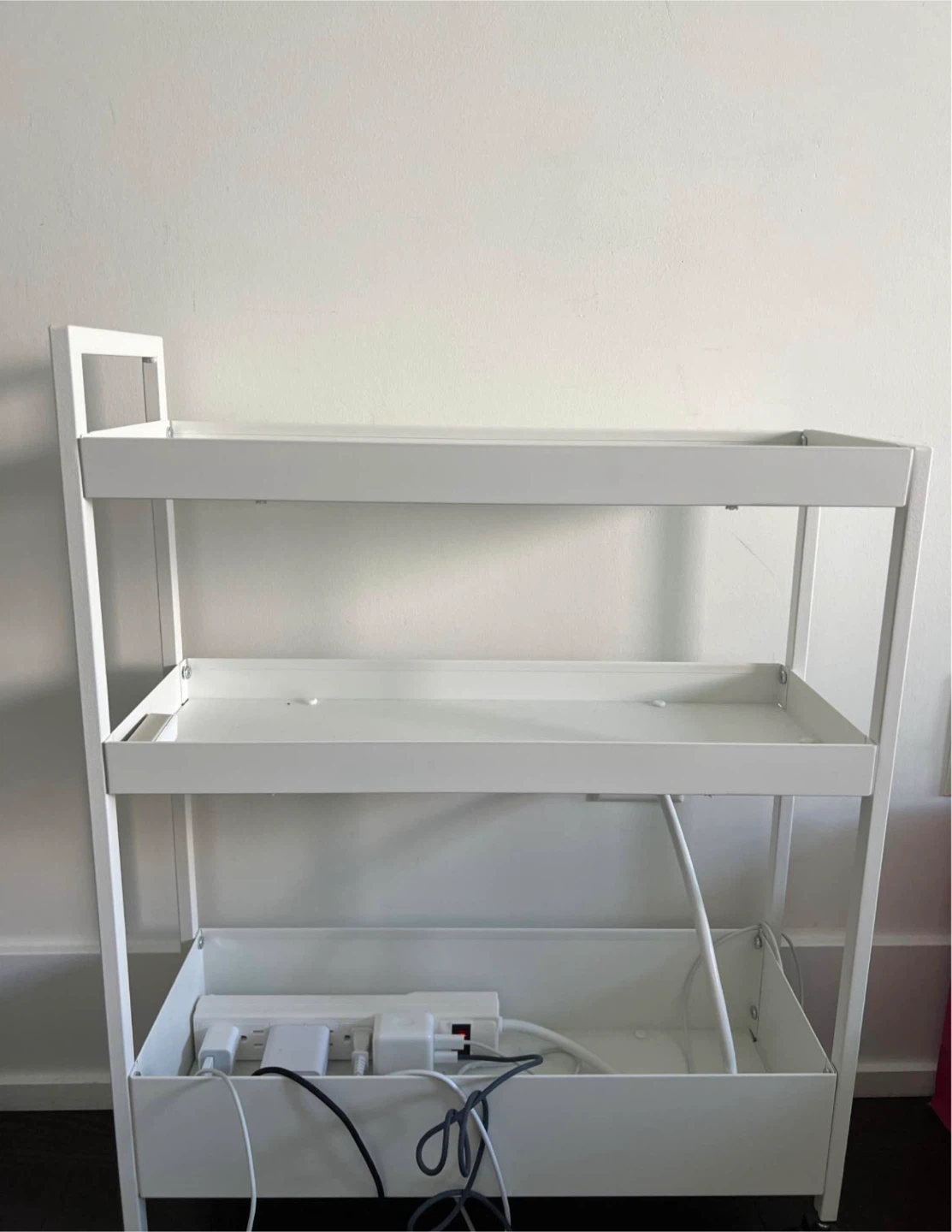 IKEA White Three-Tier Metal Utility Cart