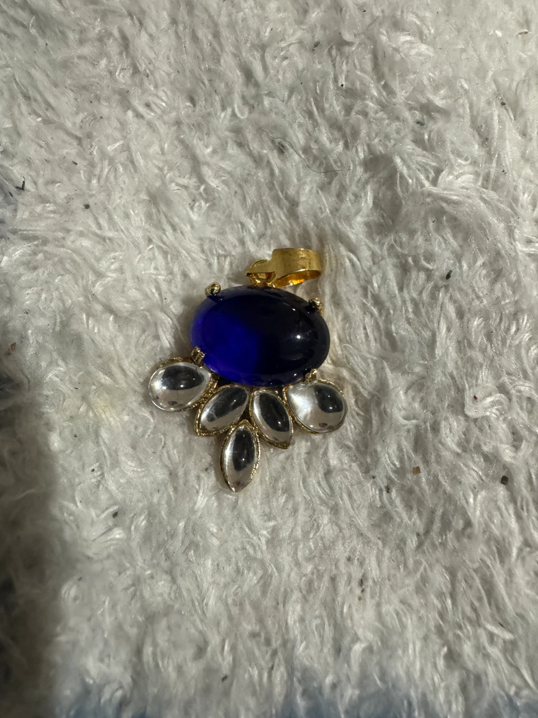 Blue Stone Pendant and Earring Set - photo 2