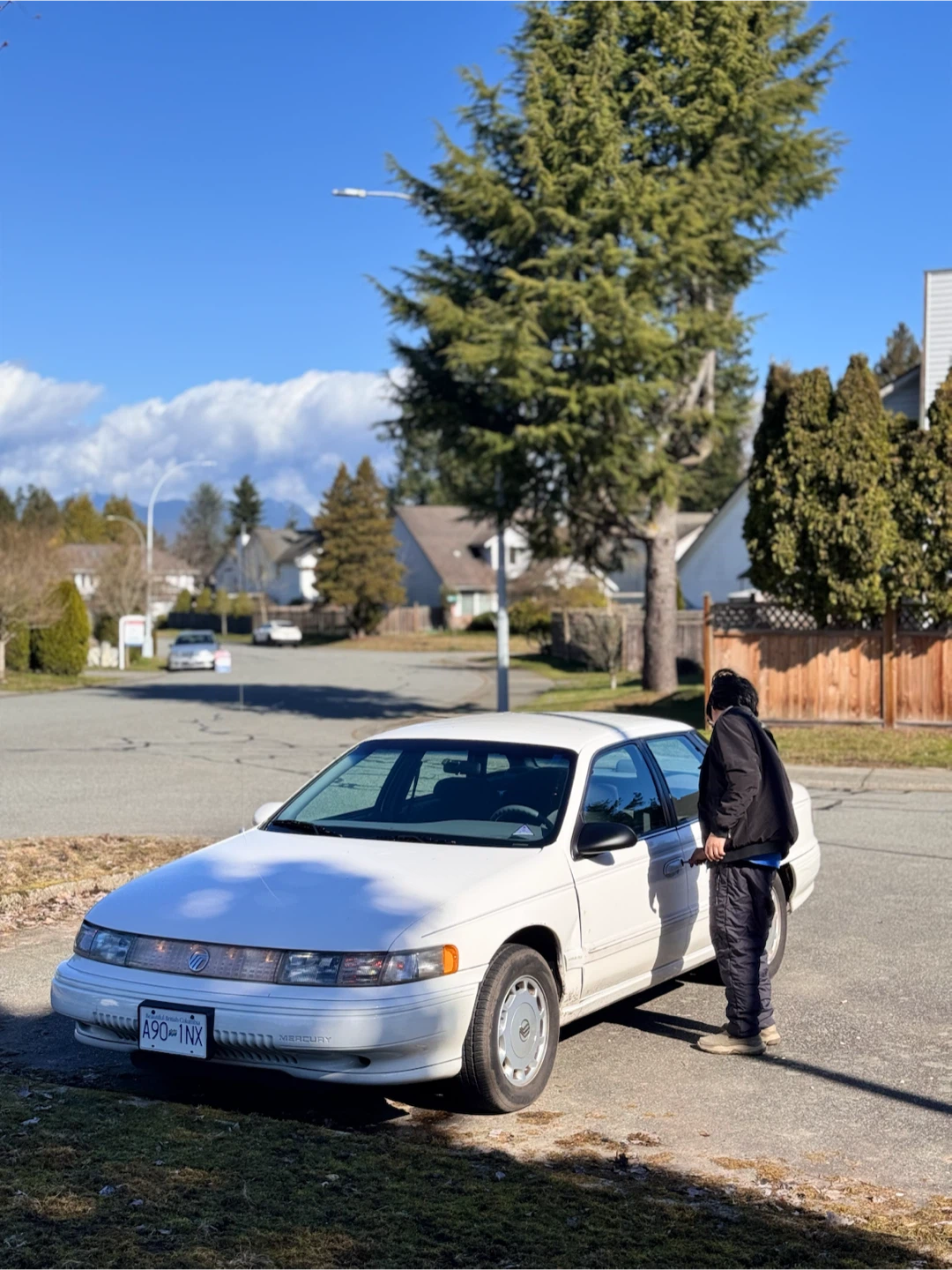 White Mercury Sable 1995