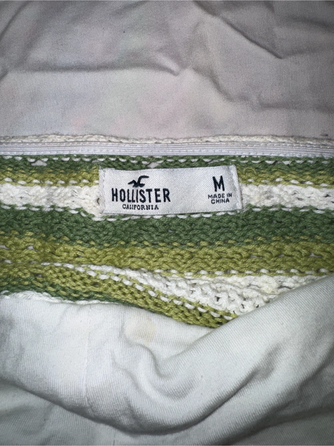 Hollister Knitted Green and White Halter Top - photo 3