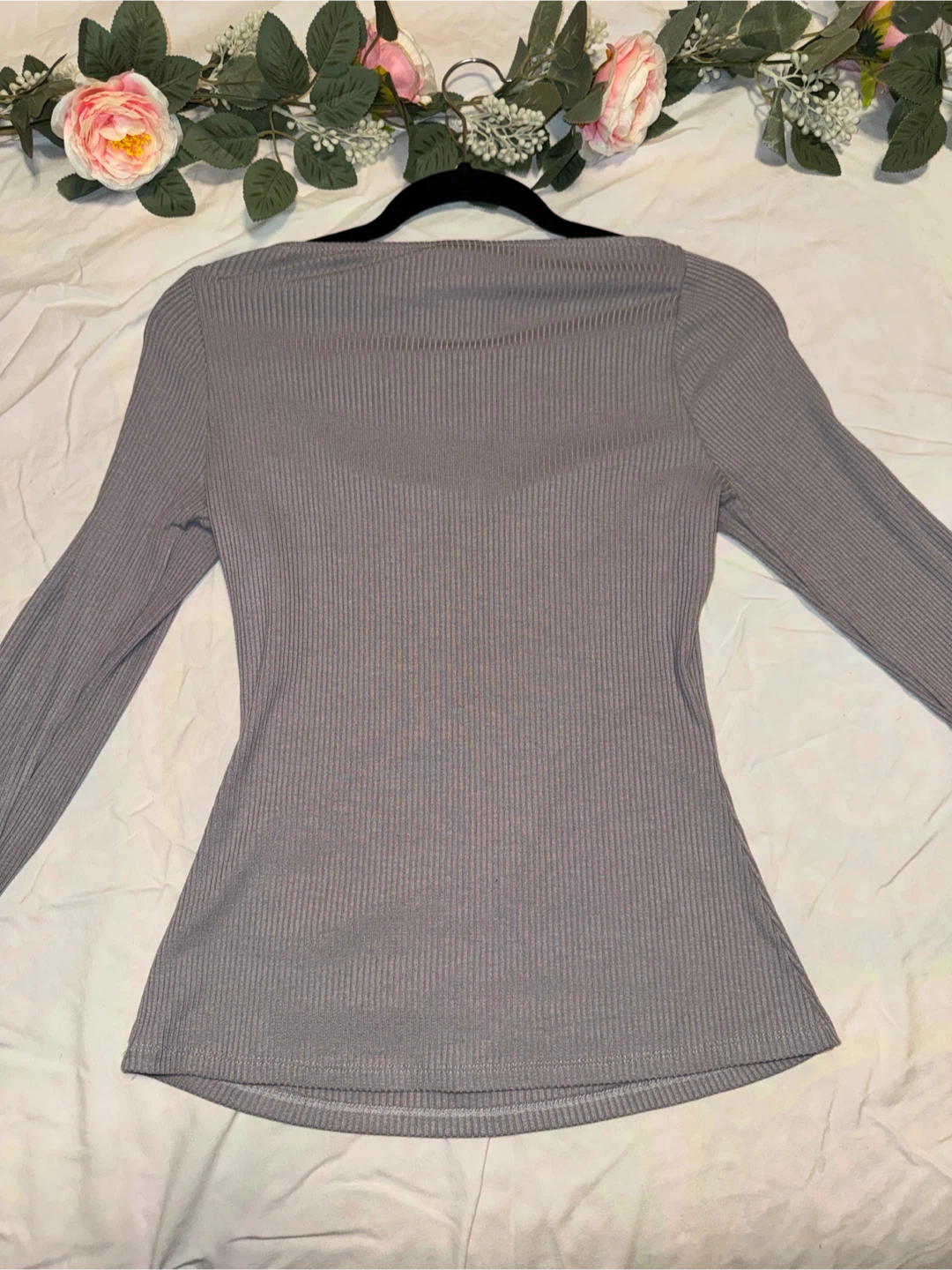 H&M Ribbed Long-Sleeve Top - photo 2