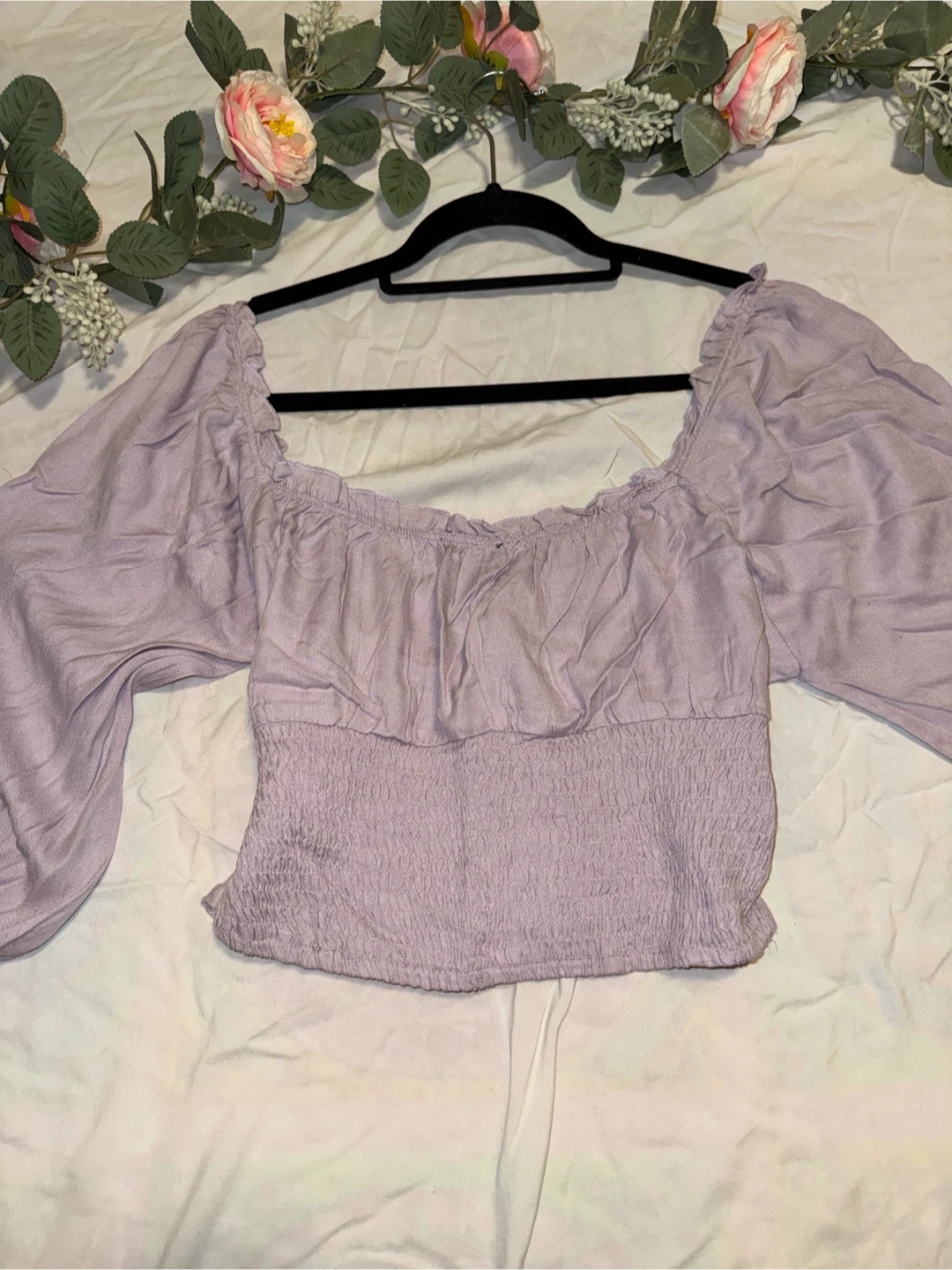 Forever 21 Lavender Puff Sleeve Top - photo 2