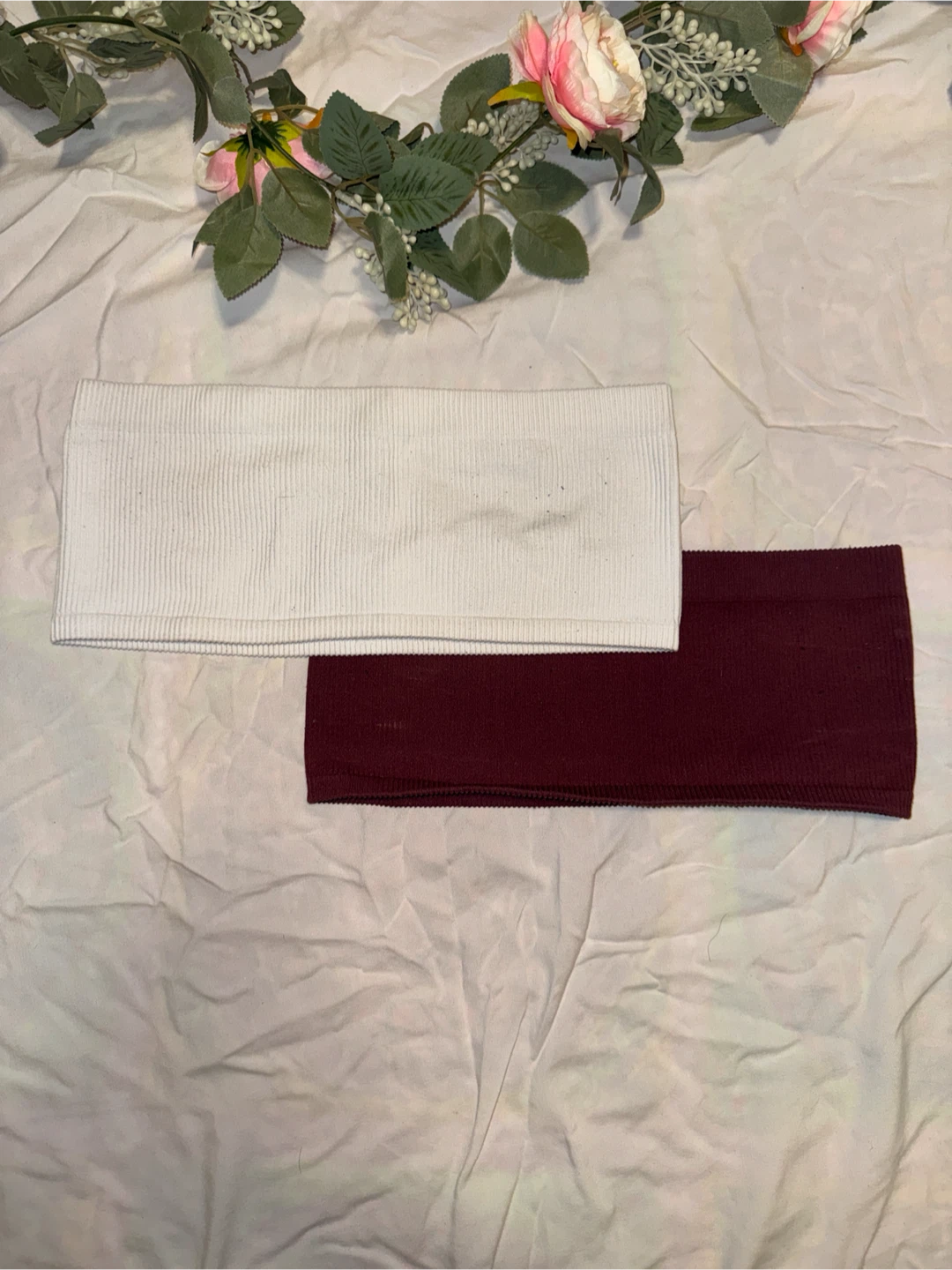 Urban Outfitters Tube Tops - Burgundy and White