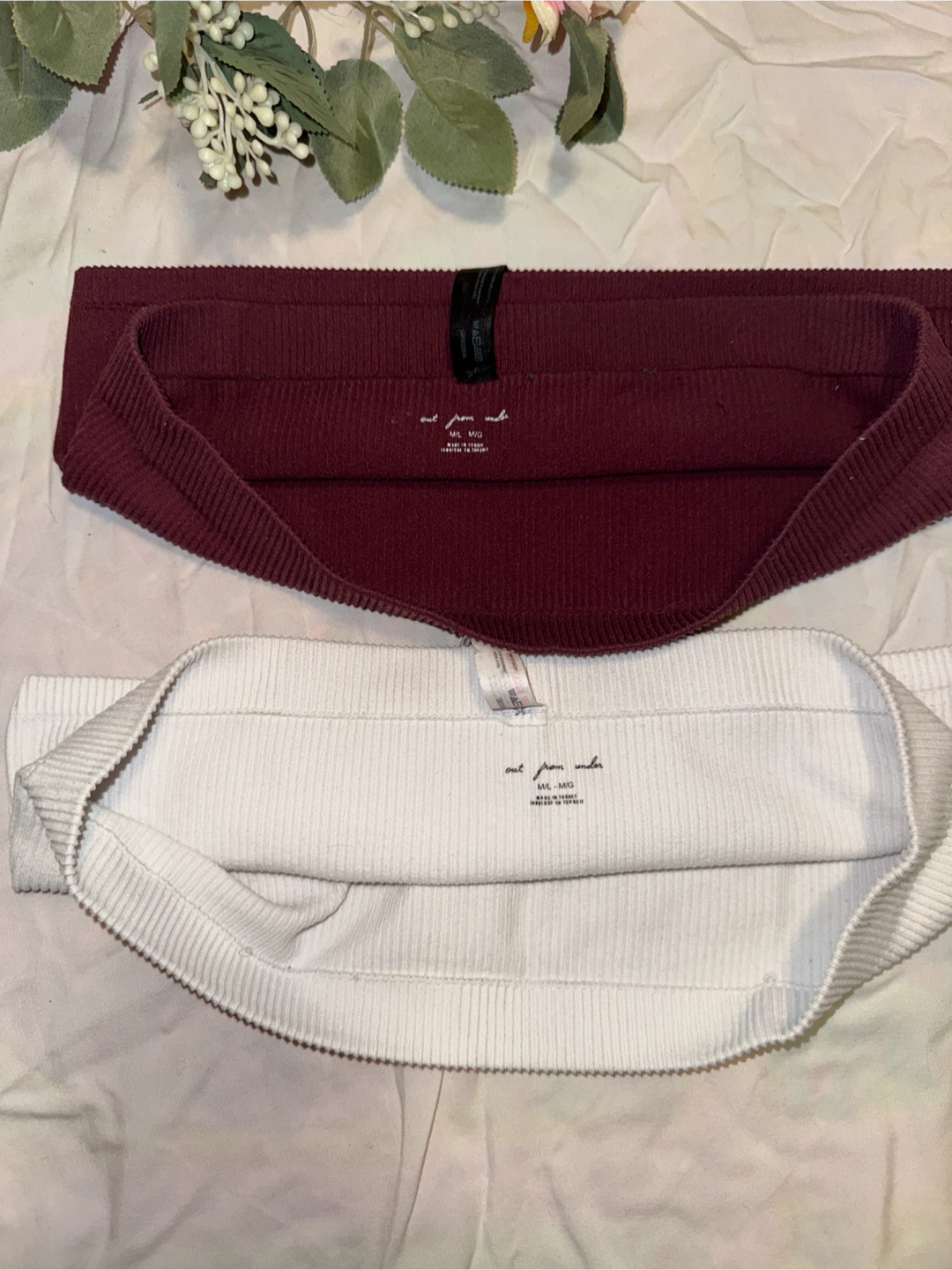 Urban Outfitters Tube Tops - Burgundy and White - photo 2